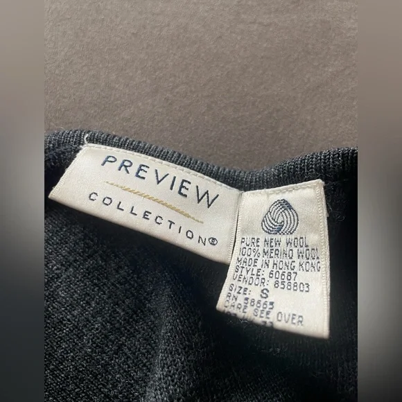 USED— preview brand sweater grey color, 100% merino wool. - Picture 4 of 4